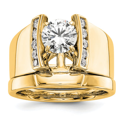 14k Yellow Gold 1/4 Ct. Lab Grown Diamond VS/SI+ G+ Peg Set Engagement Ring