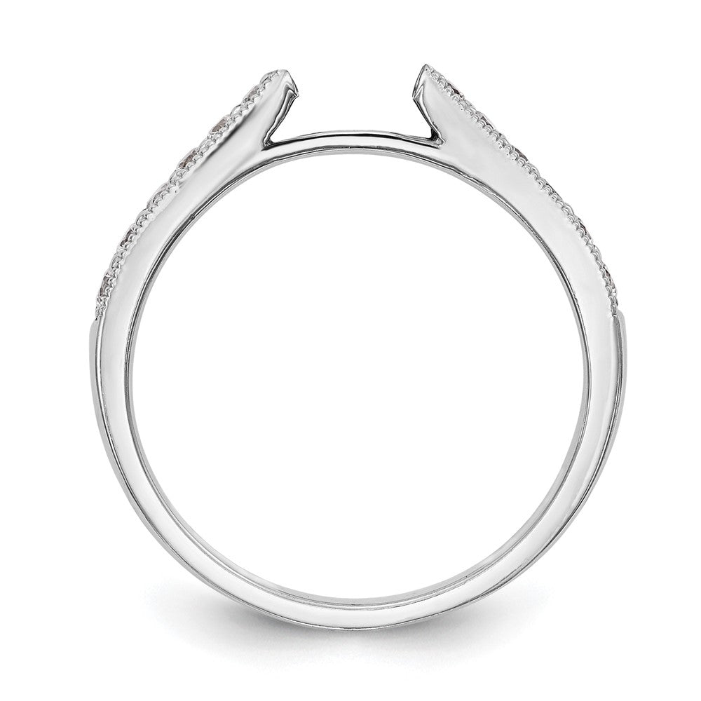 14K White Gold Simulated Diamond Engagement Ring
