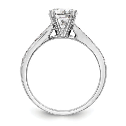 14k White Gold 1/4 Ct. Lab Grown Diamond VS/SI+ G+ 1 Ct. Center Round Engagement Ring