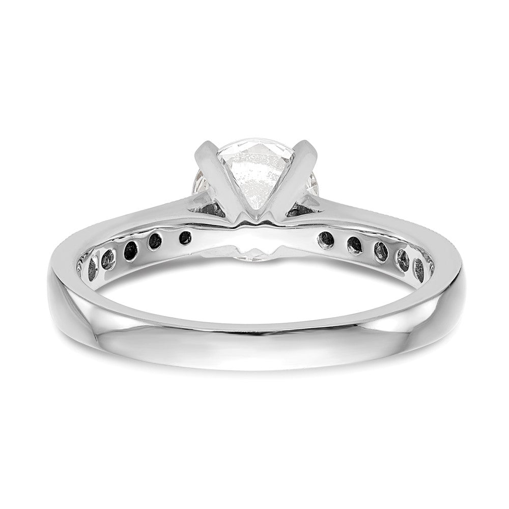 14K White Gold Simulated Diamond Engagement Ring