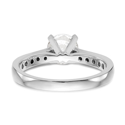 14K White Gold Simulated Diamond Engagement Ring