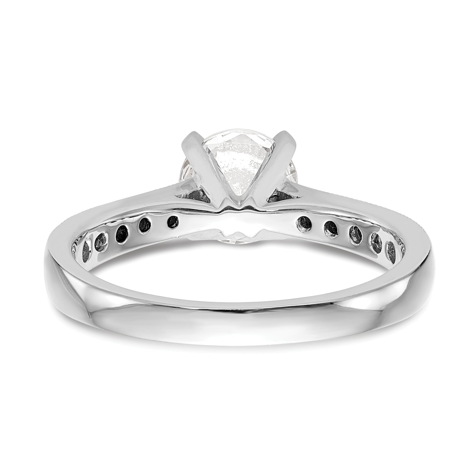 14k White Gold 1/4 Ct. Lab Grown Diamond VS/SI+ G+ 1 Ct. Center Round Engagement Ring