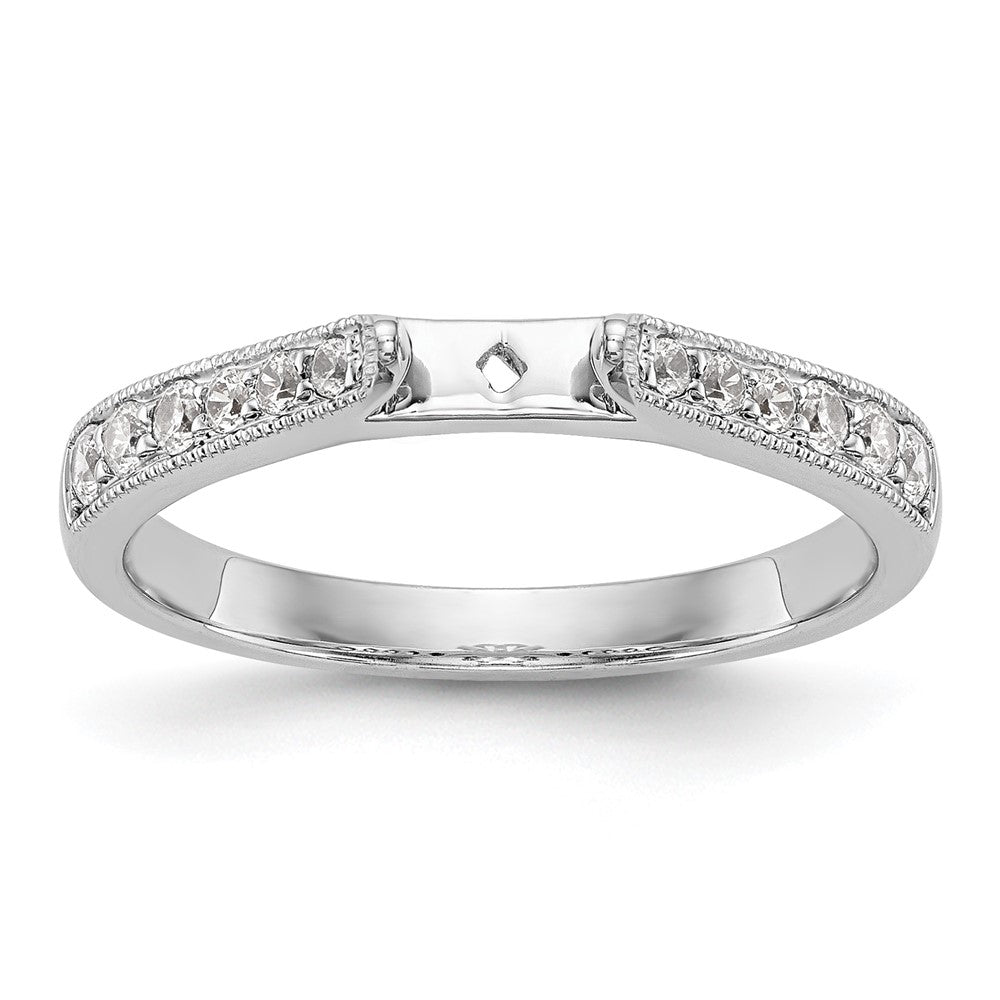 14K White Gold Simulated Diamond Engagement Ring