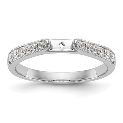 14K White Gold Simulated Diamond Engagement Ring