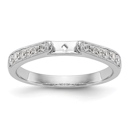 14K White Gold Simulated Diamond Engagement Ring