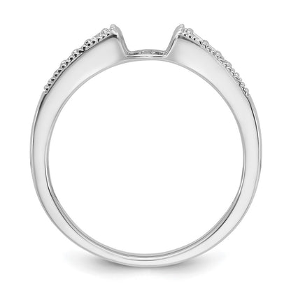 14K White Gold Peg Set 1/10 Carat Diamond Semi Mount Engagement Ring