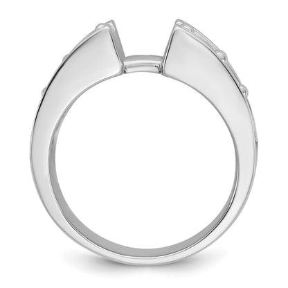 1.30ct. CZ Solid Real 14K White Gold Peg Set Engagement Ring
