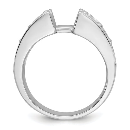 14K White Gold Peg Set 1.3 Carat Channel Diamond Semi Mount Engagement Ring