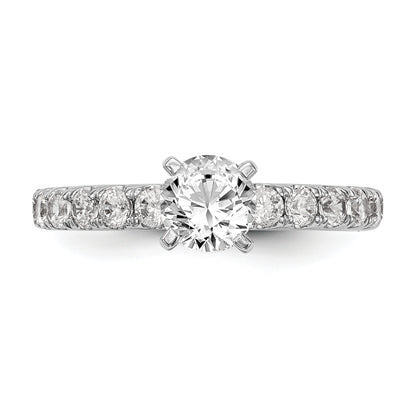 14k White Gold 5/8 Ct. Lab Grown Diamond VS/SI+ G+ Peg Set Engagement Ring
