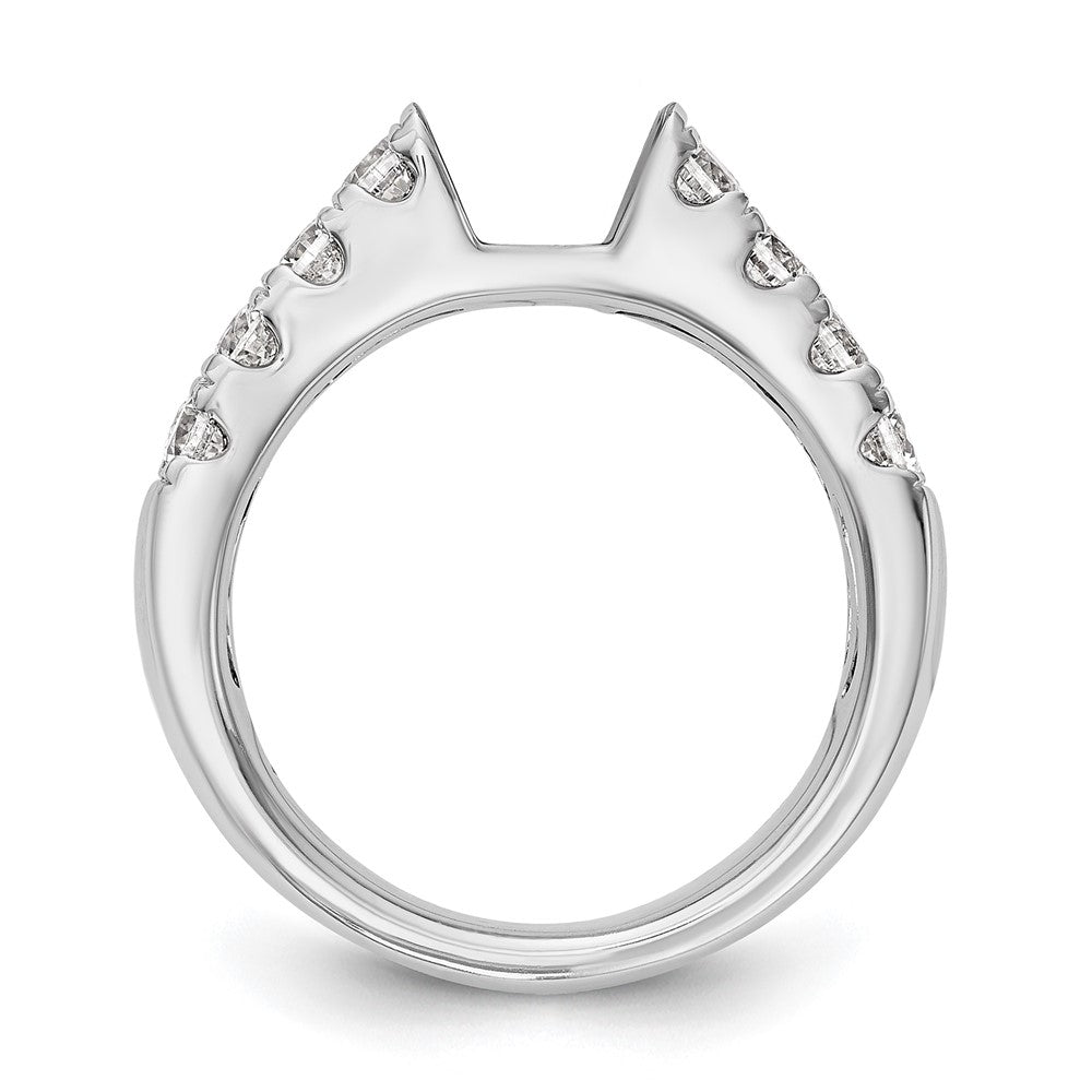 14k White Gold 1 3/8 Ct. Lab Grown Diamond VS/SI+ G+ Peg Set Engagement Ring