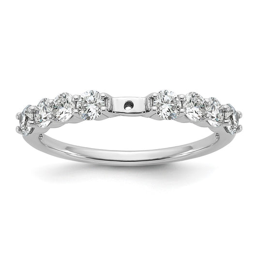 14K White Gold Peg Set 3/4 Carat Diamond Semi Mount Engagement Ring