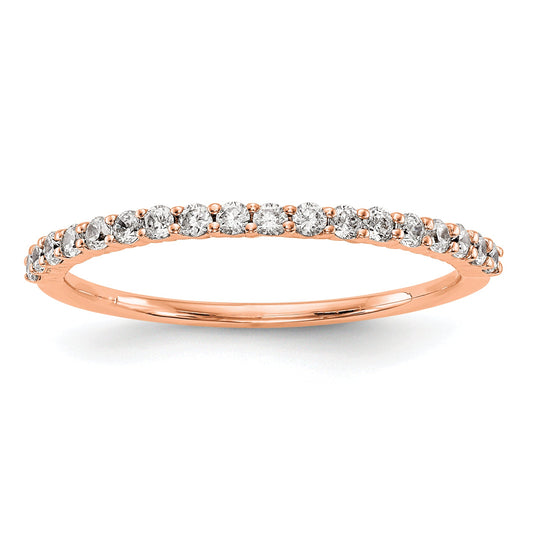 14K Rose Gold Diamond Wedding Band