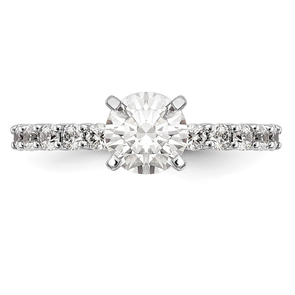 14k White Gold 3/8 Ct. Lab Grown Diamond VS/SI+ G+ Peg Set Engagement Ring