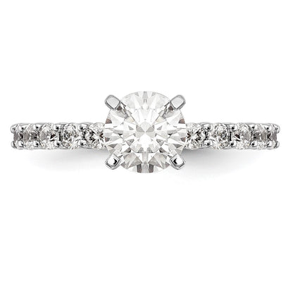 14k White Gold 3/8 Ct. Lab Grown Diamond VS/SI+ G+ Peg Set Engagement Ring