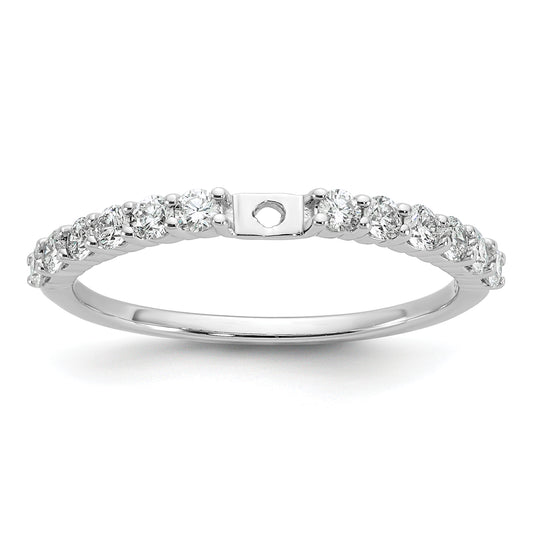 14k White Gold 3/8 Ct. Lab Grown Diamond VS/SI+ G+ Peg Set Engagement Ring