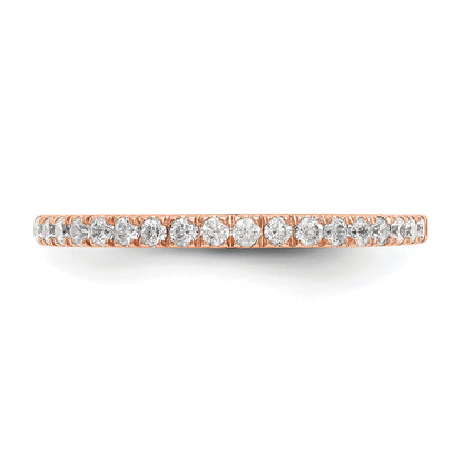 14K Rose Gold True Origin 3/8 Carat Lab Grown Diamond Vs D E F Wedding Band