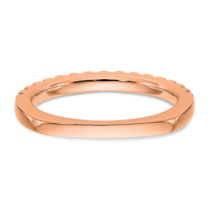 14K Rose Gold True Origin 3/8 Carat Lab Grown Diamond Vs D E F Wedding Band
