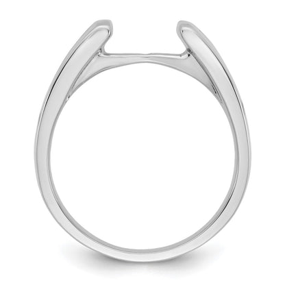14K White Gold Peg Set 3/8 Carat Channel Princess Diamond Semi Mount Engagement Ring