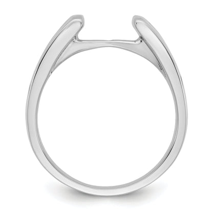 14K White Gold Peg Set 3/8 Carat Channel Princess Diamond Semi Mount Engagement Ring