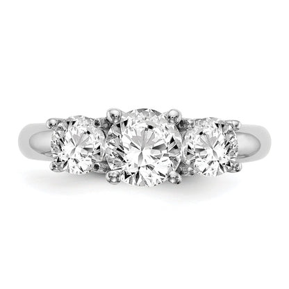 Platinum 3 Stone Complete Engagement Ring