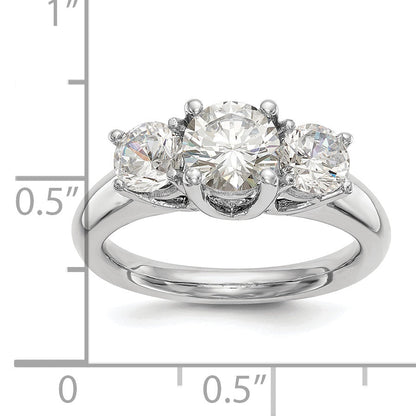 Platinum 3 Stone Complete Engagement Ring