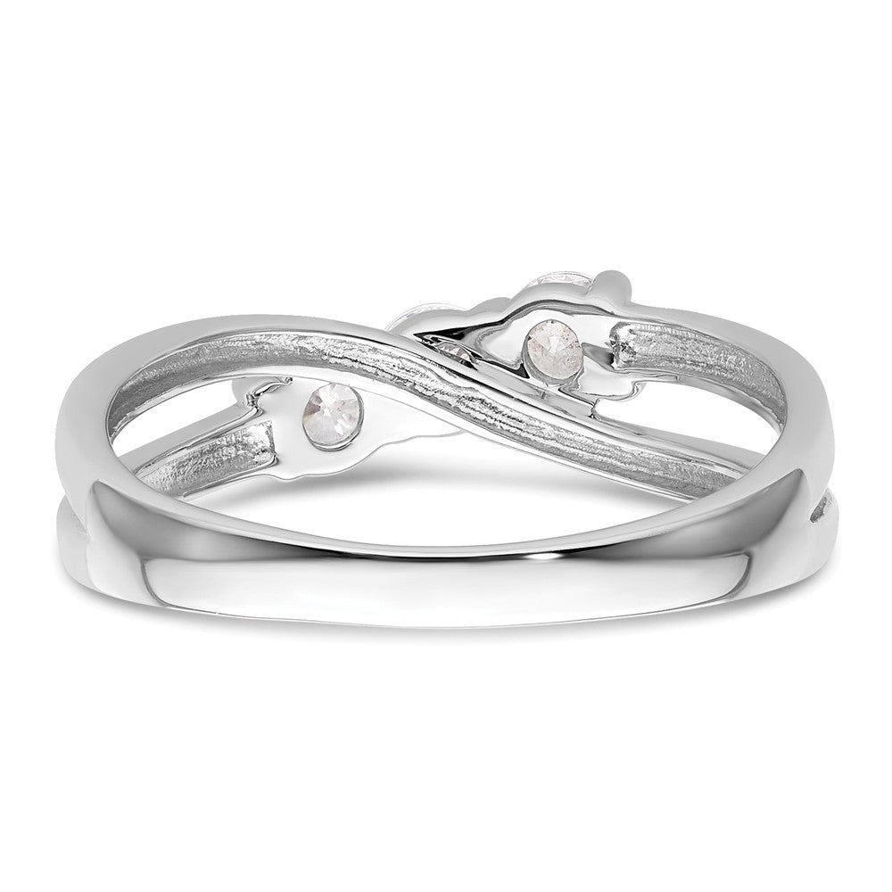 14k White Gold 1/2 Ct. Lab Grown Diamond VS/SI+ G+ Complete Three Stone Engagement Ring