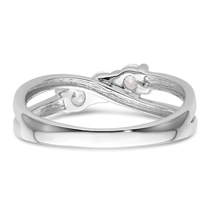 14k White Gold 1/2 Ct. Lab Grown Diamond VS/SI+ G+ Complete Three Stone Engagement Ring