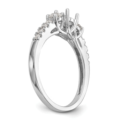 14k White Gold 3/4 Ct. Lab Grown Diamond VS/SI+ G+ Three Stone Engagement Ring