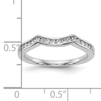 14k White Gold 1/5 Ct. Lab Grown Diamond VS/SI+ G+ Wedding Band Ring
