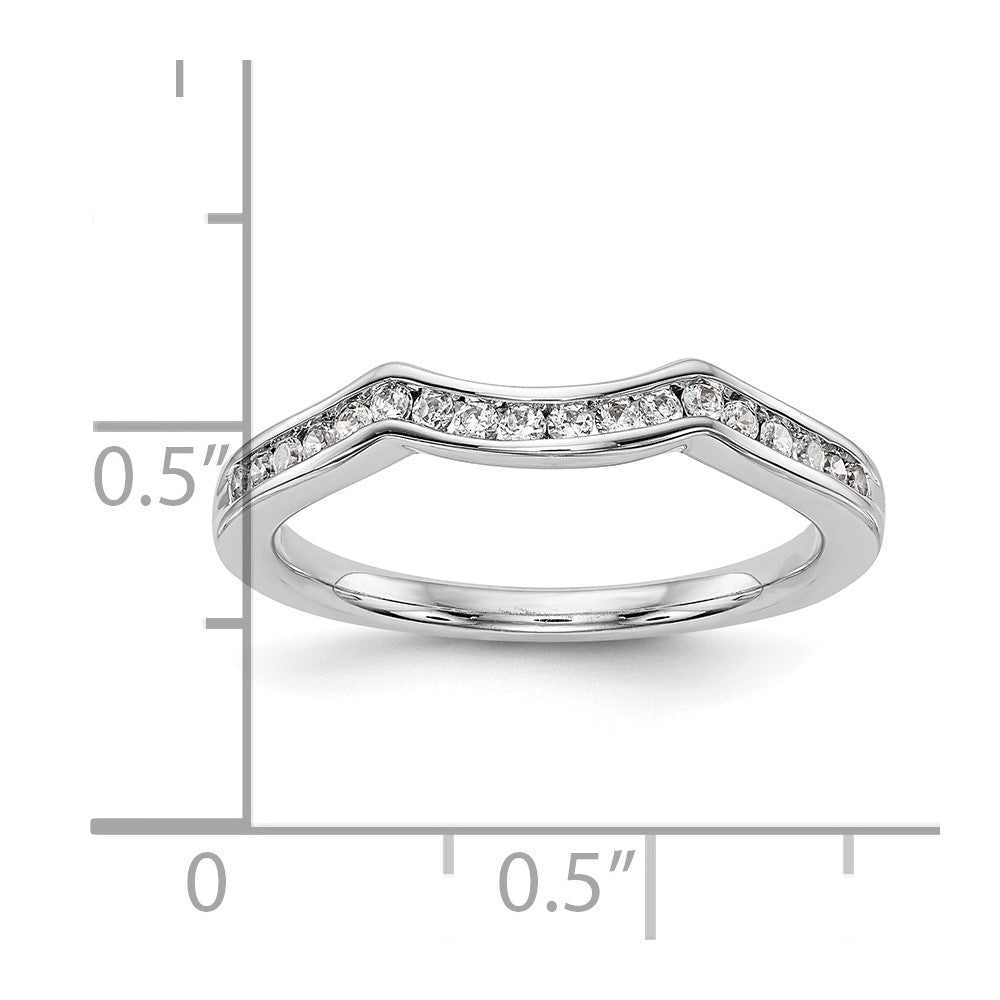 14k White Gold 1/5 Ct. Lab Grown Diamond VS/SI+ G+ Wedding Band Ring