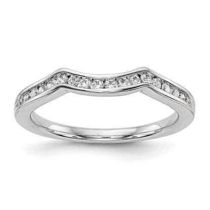 14k White Gold 1/5 Ct. Lab Grown Diamond VS/SI+ G+ Wedding Band Ring