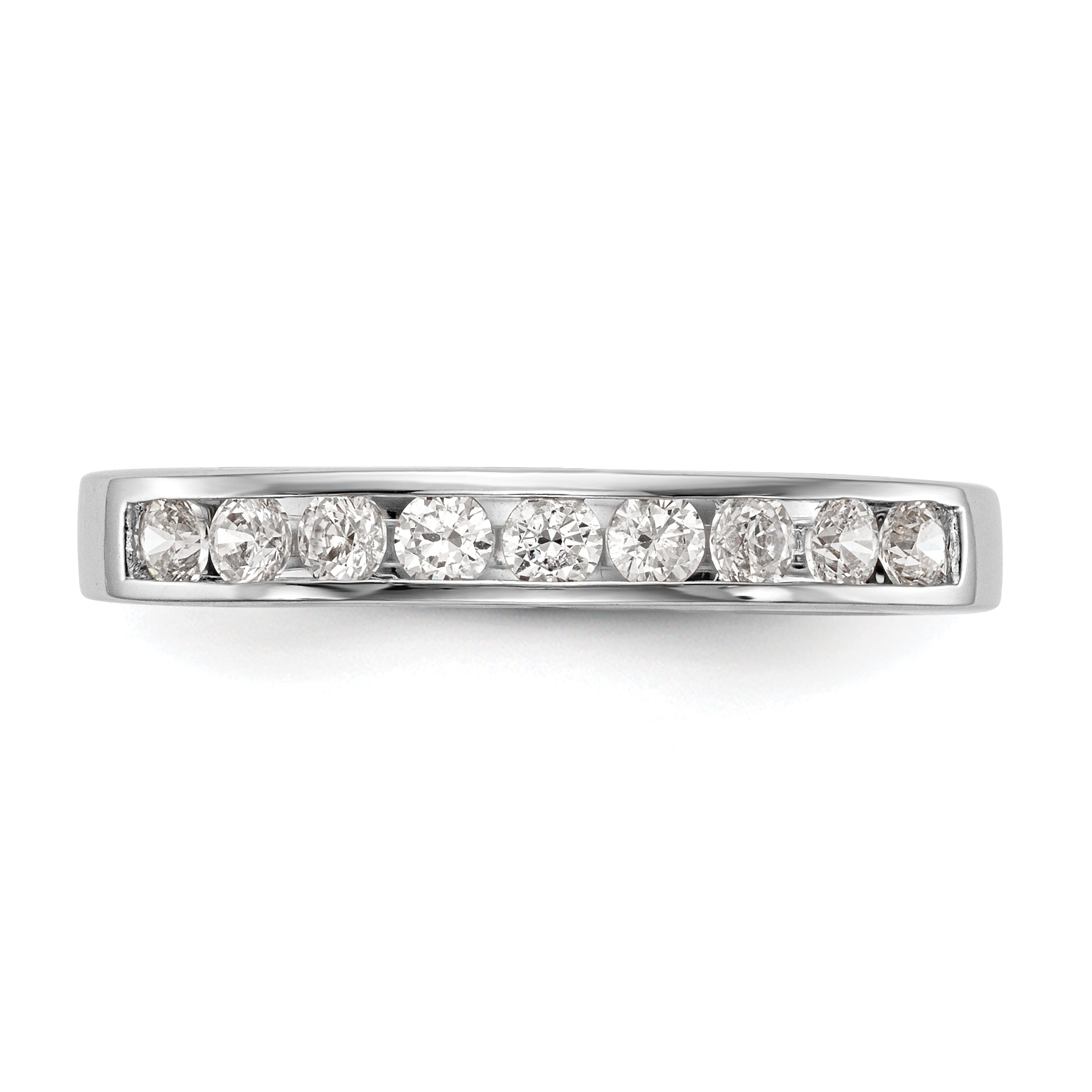 14k White Gold 5/8 Ct. Lab Grown Diamond VS/SI+ G+ Wedding Band Ring