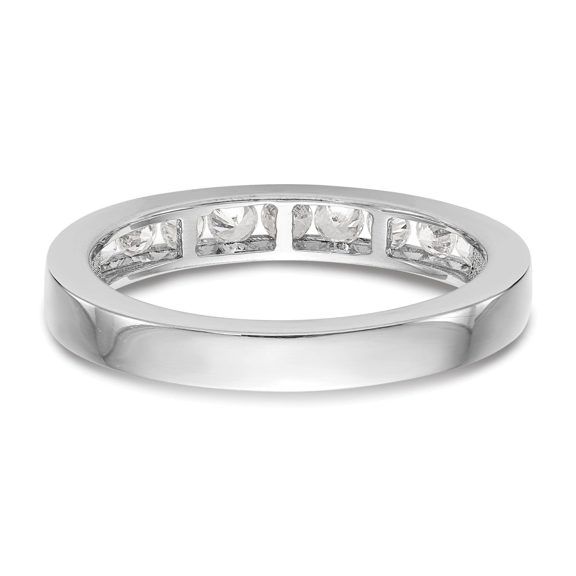 14k White Gold 5/8 Ct. Lab Grown Diamond VS/SI+ G+ Wedding Band Ring