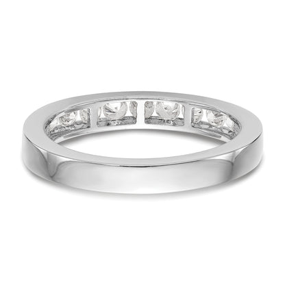 14k White Gold 5/8 Ct. Lab Grown Diamond VS/SI+ G+ Wedding Band Ring