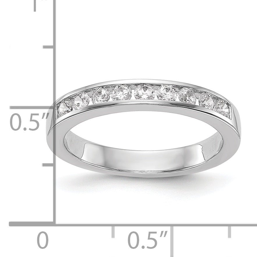 14k White Gold 1/2 Ct. Lab Grown Diamond VS/SI+ G+ Wedding Band Ring