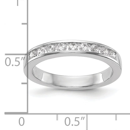14k White Gold 5/8 Ct. Lab Grown Diamond VS/SI+ G+ Wedding Band Ring