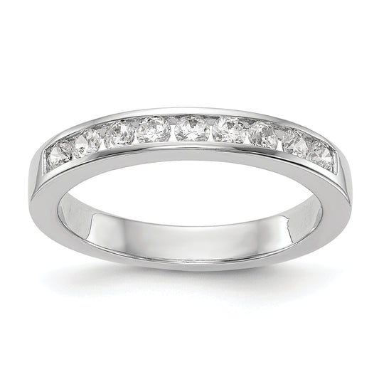 14k White Gold 1/2 Ct. Lab Grown Diamond VS/SI+ G+ Wedding Band Ring