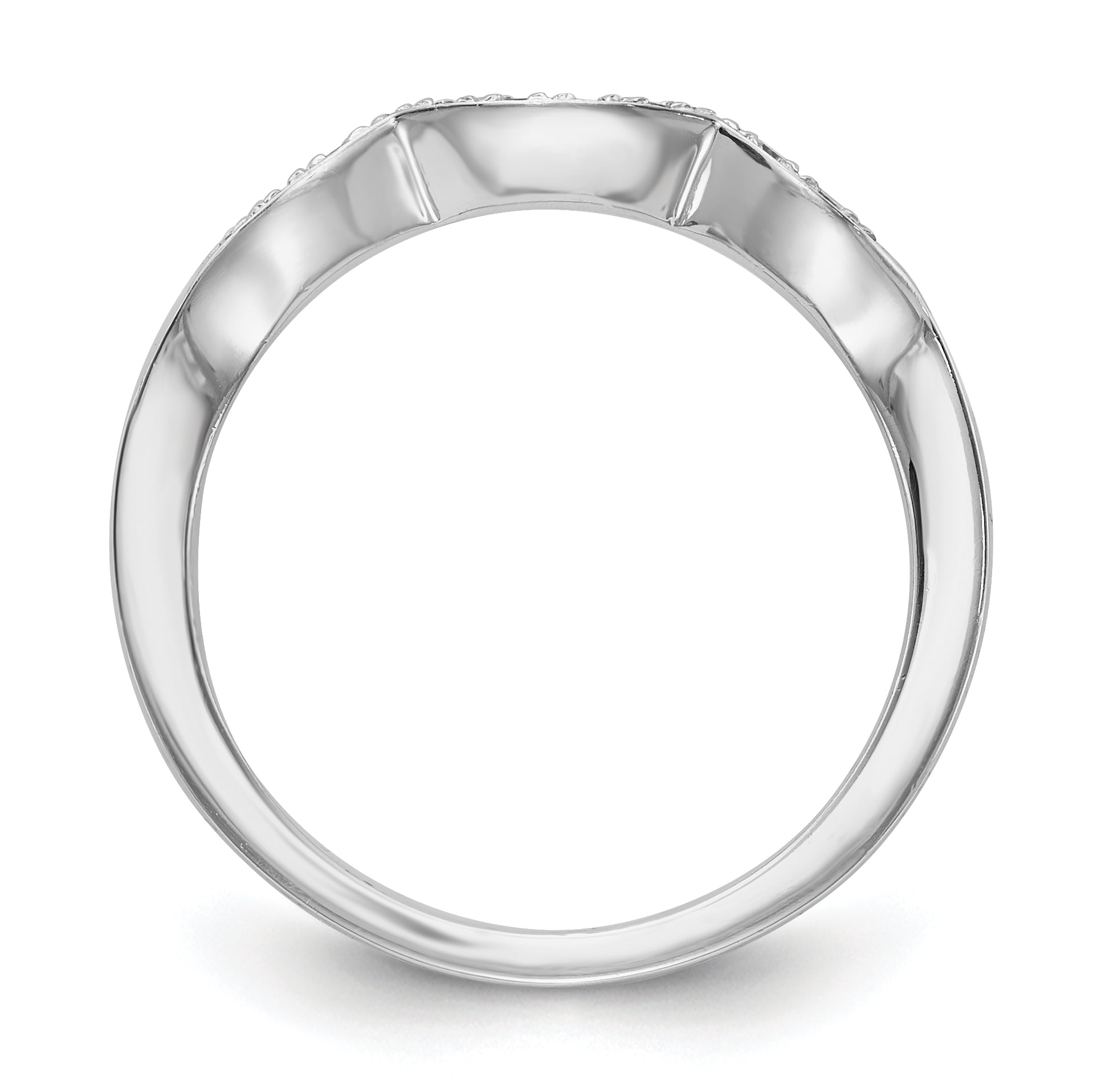 14k White Gold 1/8 Ct. Lab Grown Diamond VS/SI+ G+ Wedding Band Ring