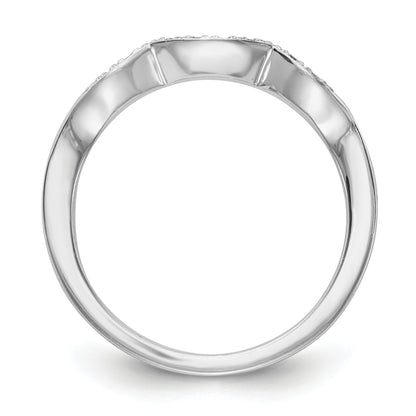 14k White Gold 1/8 Ct. Lab Grown Diamond VS/SI+ G+ Wedding Band Ring