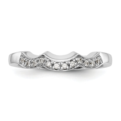 14k White Gold 1/8 Ct. Lab Grown Diamond VS/SI+ G+ Wedding Band Ring