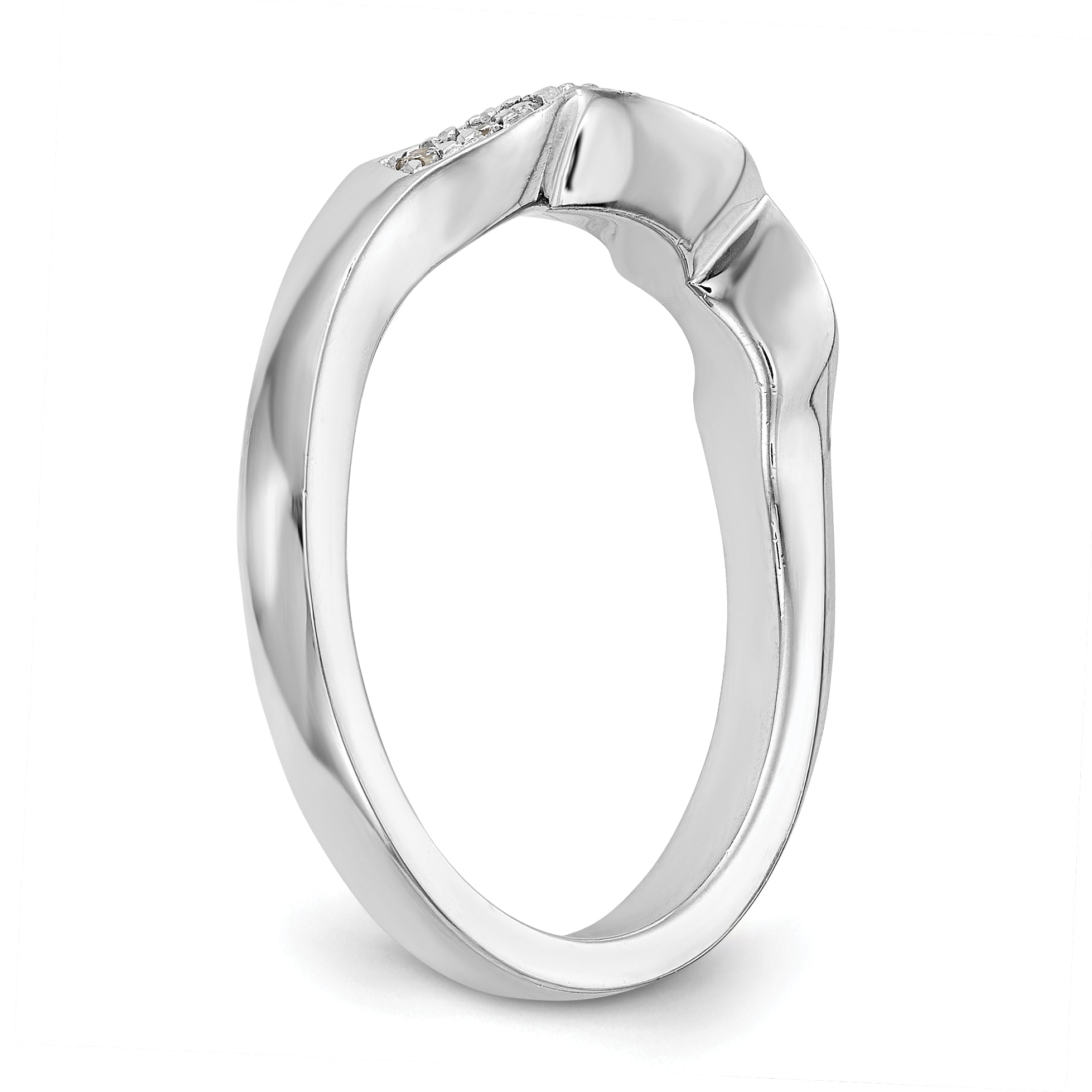 14k White Gold 1/8 Ct. Lab Grown Diamond VS/SI+ G+ Wedding Band Ring