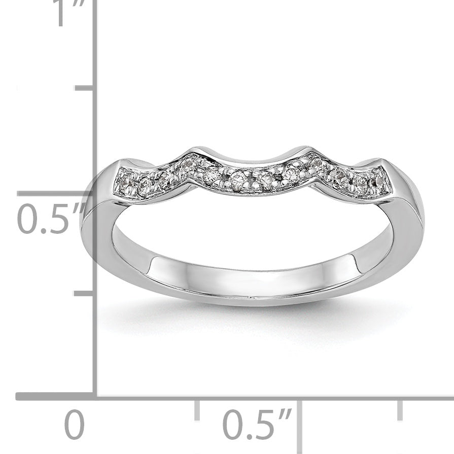 14k White Gold 1/8 Ct. Lab Grown Diamond VS/SI+ G+ Wedding Band Ring