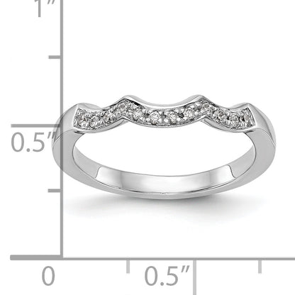 14k White Gold 1/8 Ct. Lab Grown Diamond VS/SI+ G+ Wedding Band Ring