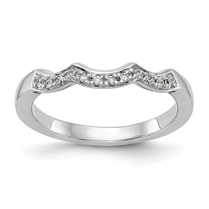 14k White Gold 1/8 Ct. Lab Grown Diamond VS/SI+ G+ Wedding Band Ring