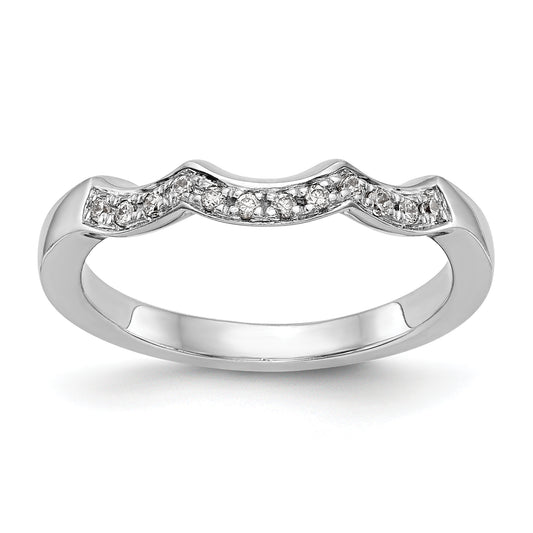 14k White Gold 1/8 Ct. Lab Grown Diamond VS/SI+ G+ Wedding Band Ring