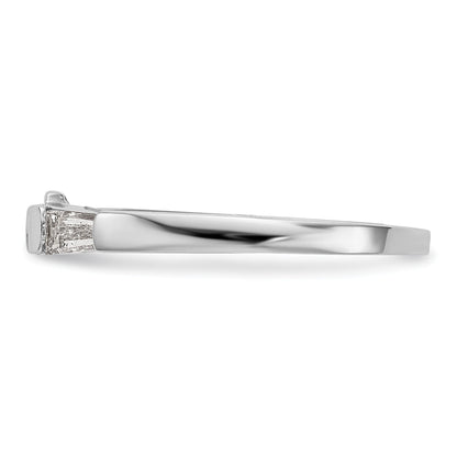 14K White Gold Baguette Diamond Complete Wedding Band