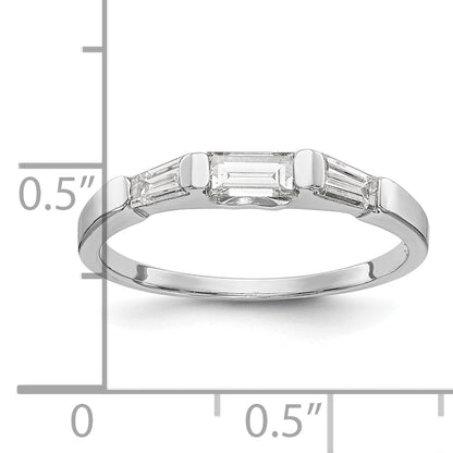 14K White Gold Baguette Diamond Complete Wedding Band