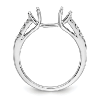 14k White Gold 1/5 Ct. Lab Grown Diamond VS/SI+ G+ Peg Set Engagement Ring