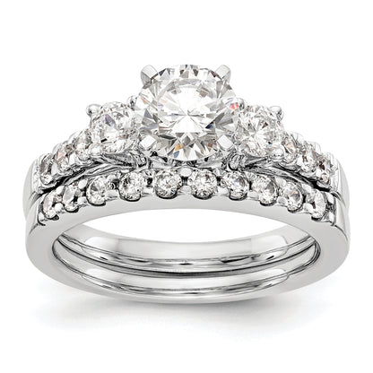 14k White Gold 1/5 Ct. Lab Grown Diamond VS/SI+ G+ Peg Set Engagement Ring