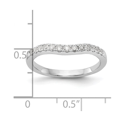 14k White Gold 1/3 Ct. Lab Grown Diamond VS/SI+ G+ Wedding Band Ring